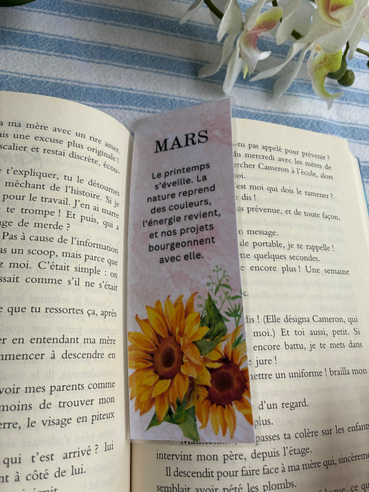 Marque pages Mars 🌸