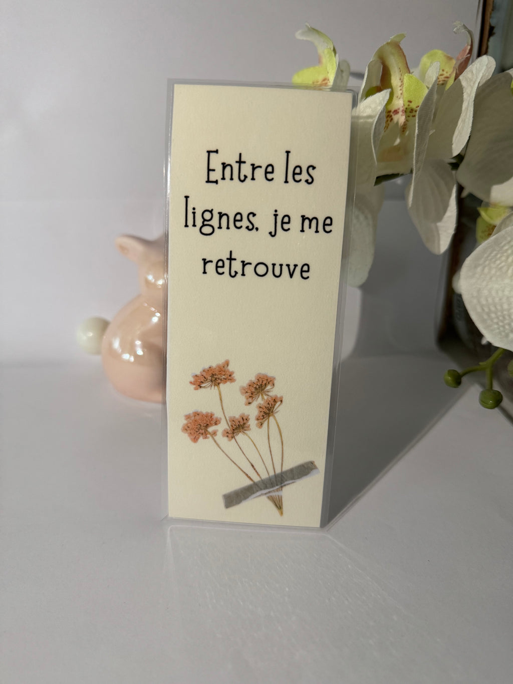 Marque page Entre les lignes, je me retrouve”