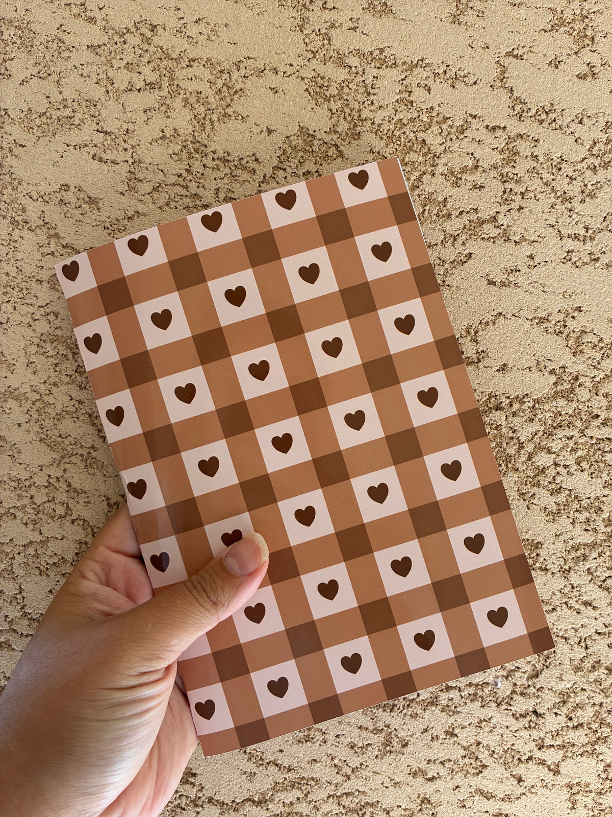 🤎 Cahier A5 – Cœurs chocolat