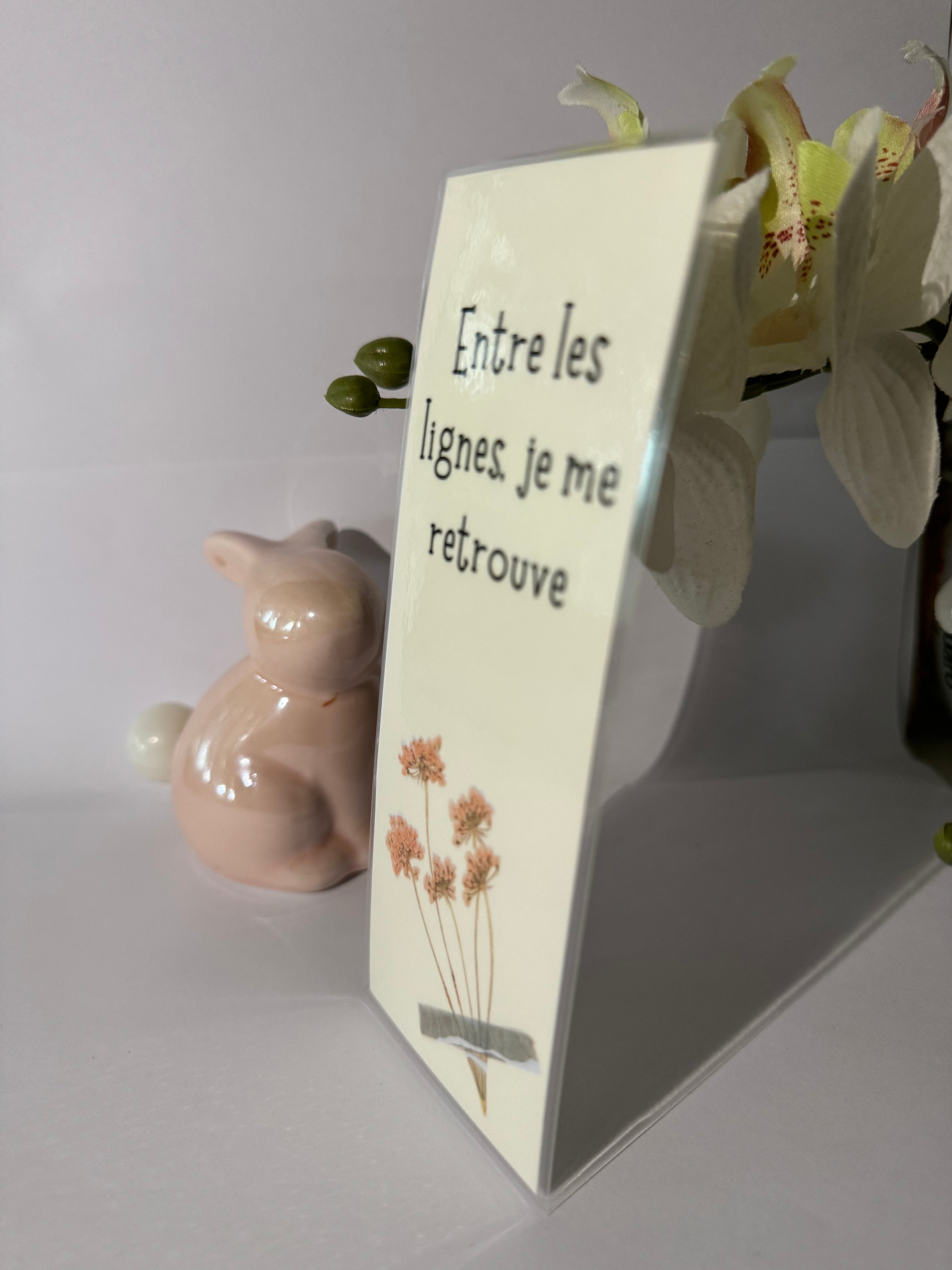 Marque page Entre les lignes, je me retrouve”