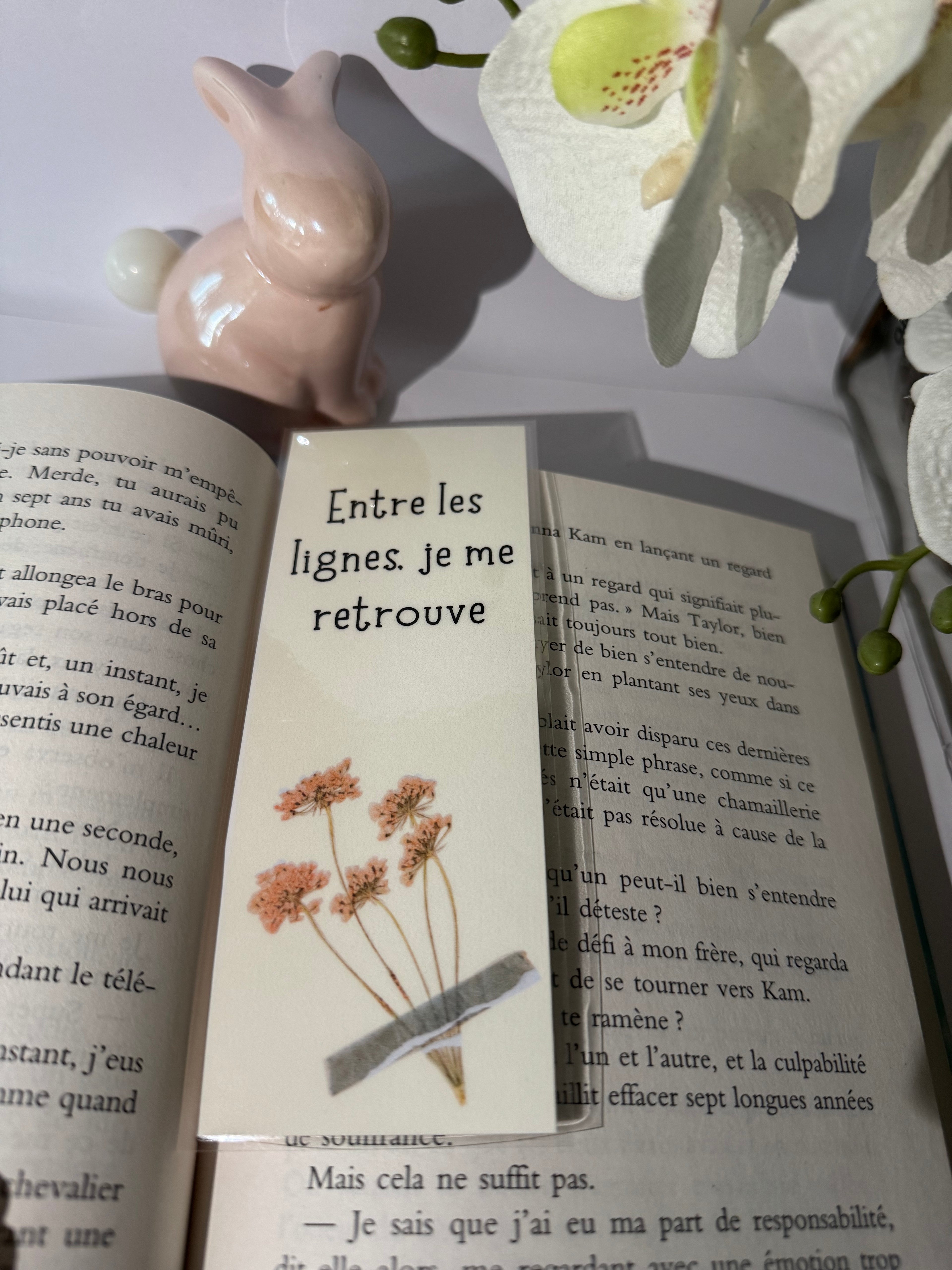 Marque page Entre les lignes, je me retrouve”