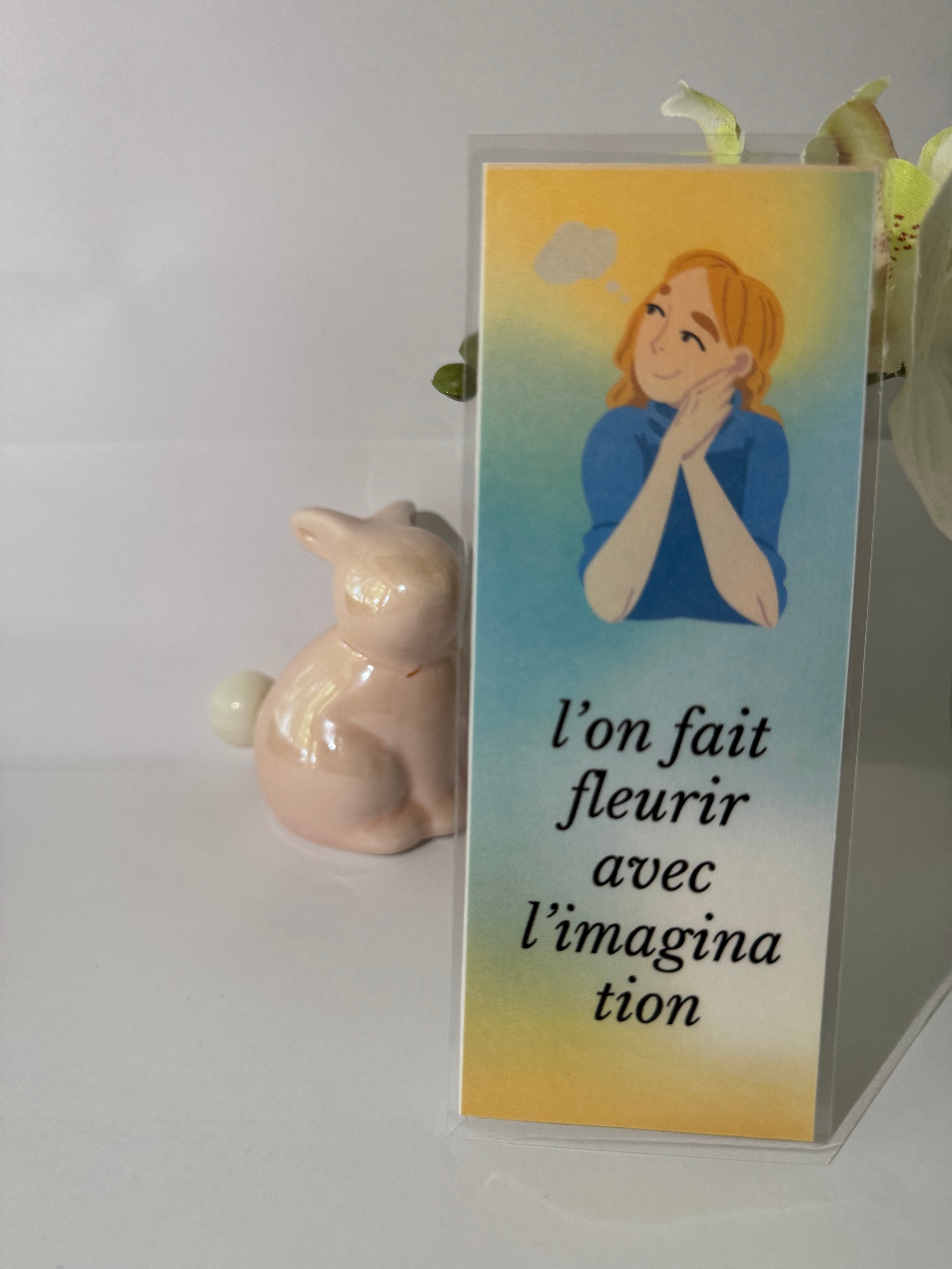 Marque-page recto-verso – “Un livre est un jardin”