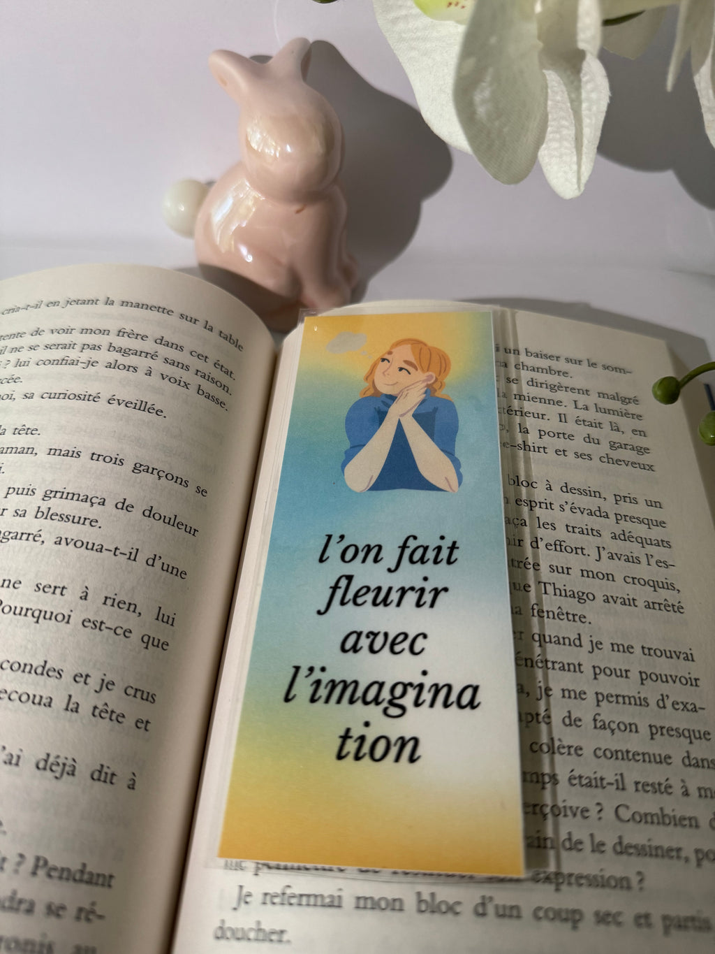 Marque-page recto-verso – “Un livre est un jardin”