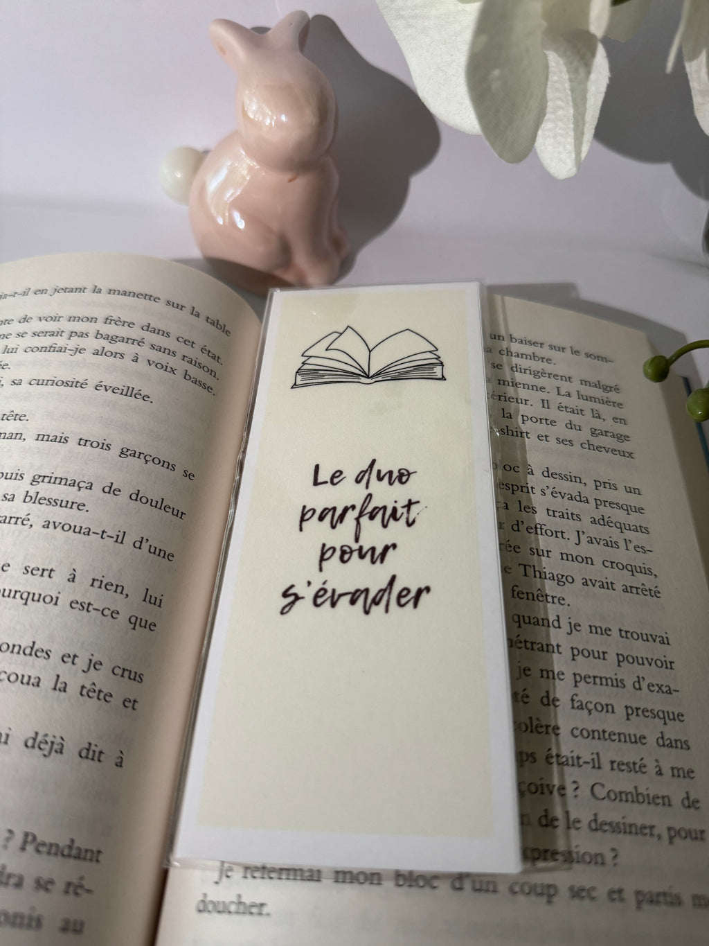 Marque-page recto-verso – “Un bon livre + un bon café