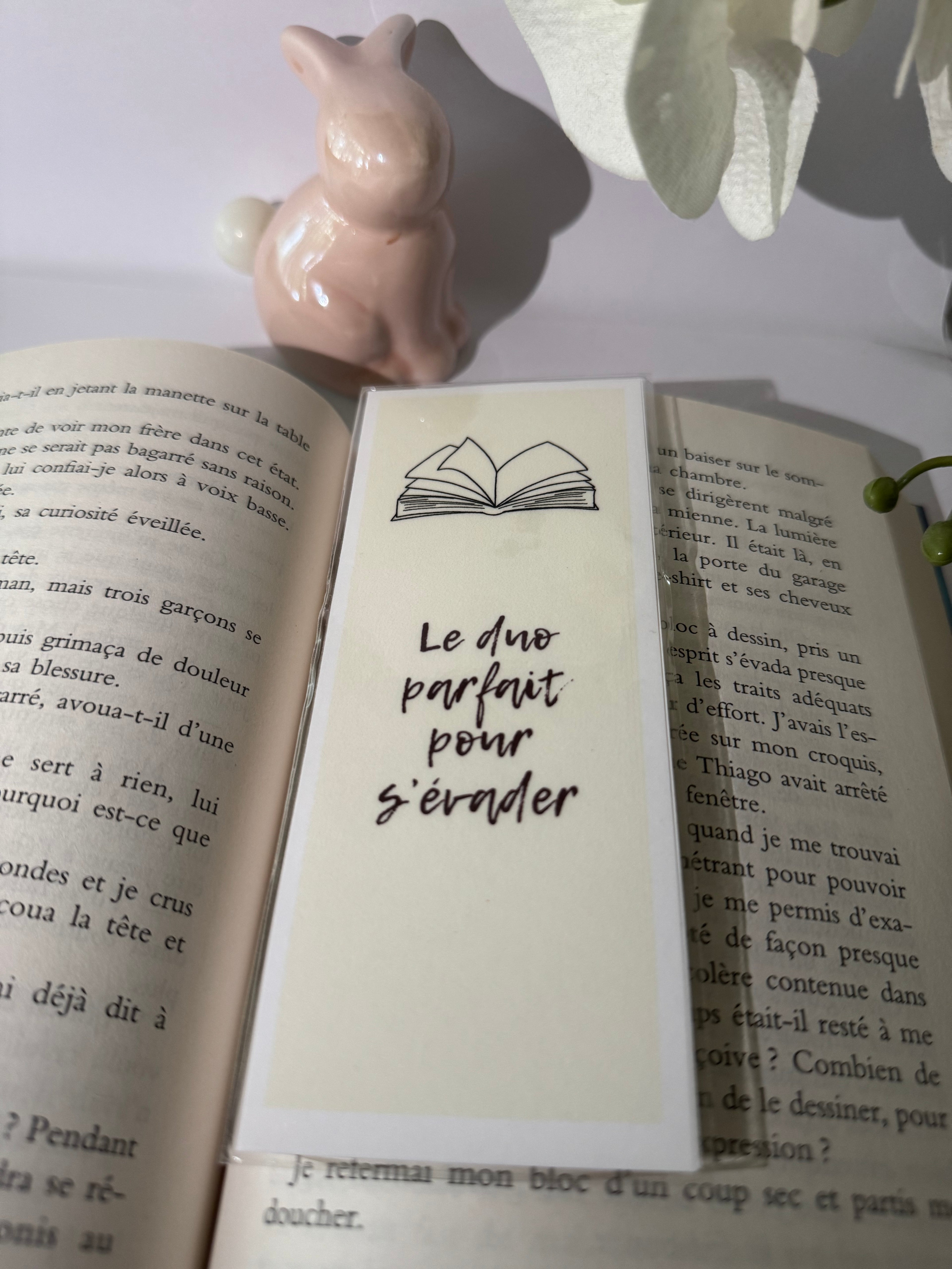 Marque-page recto-verso – “Un bon livre + un bon café