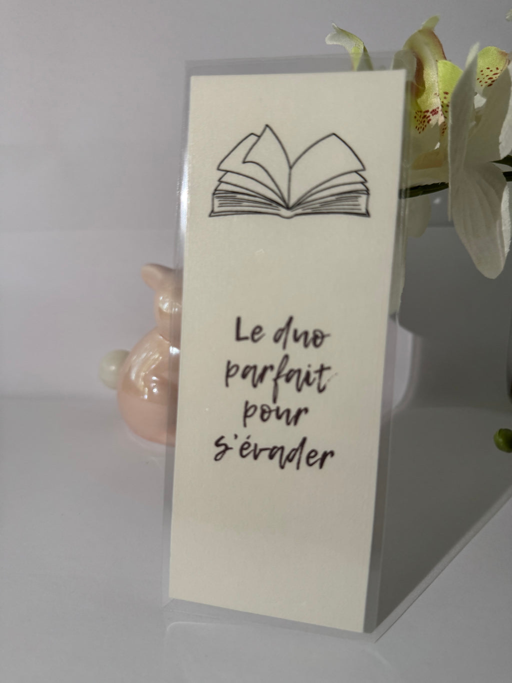 Marque-page recto-verso – “Un bon livre + un bon café