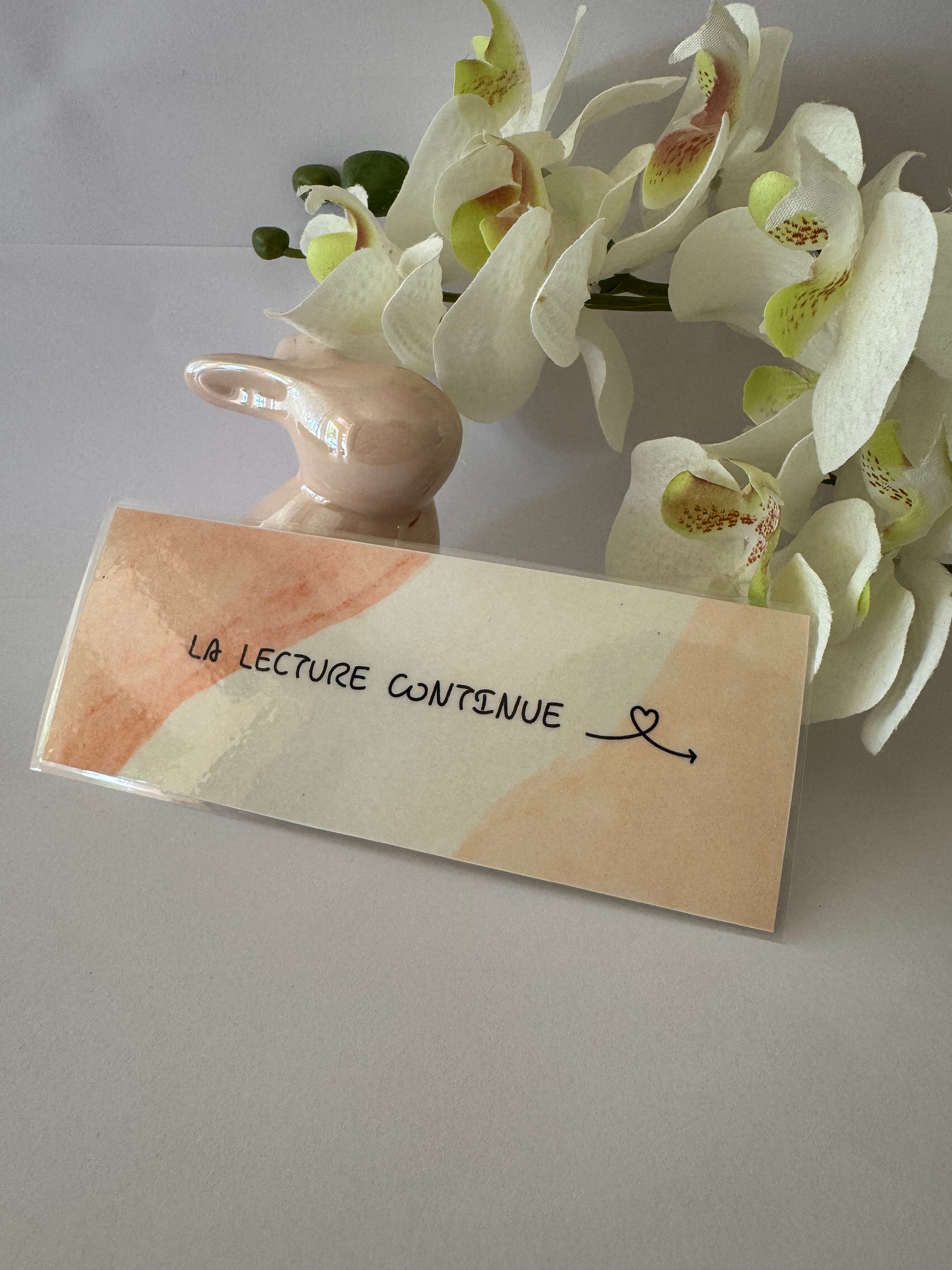 Marque page Citation La lecture continue