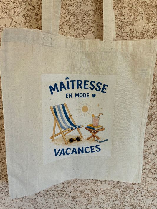 👜 Tote Bag Maîtresse en mode vacances