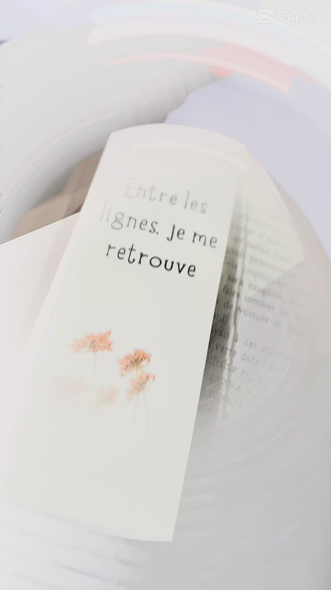 Marque page Entre les lignes, je me retrouve”